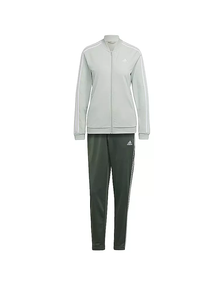 ADIDAS Damen Trainingsanzug Essentials 3 Streifen mint